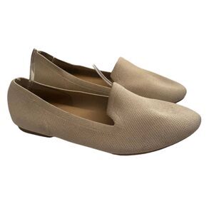 Torrid Stretch Knit Loafer Flats Nude Cream Size 12 WW Wide Width